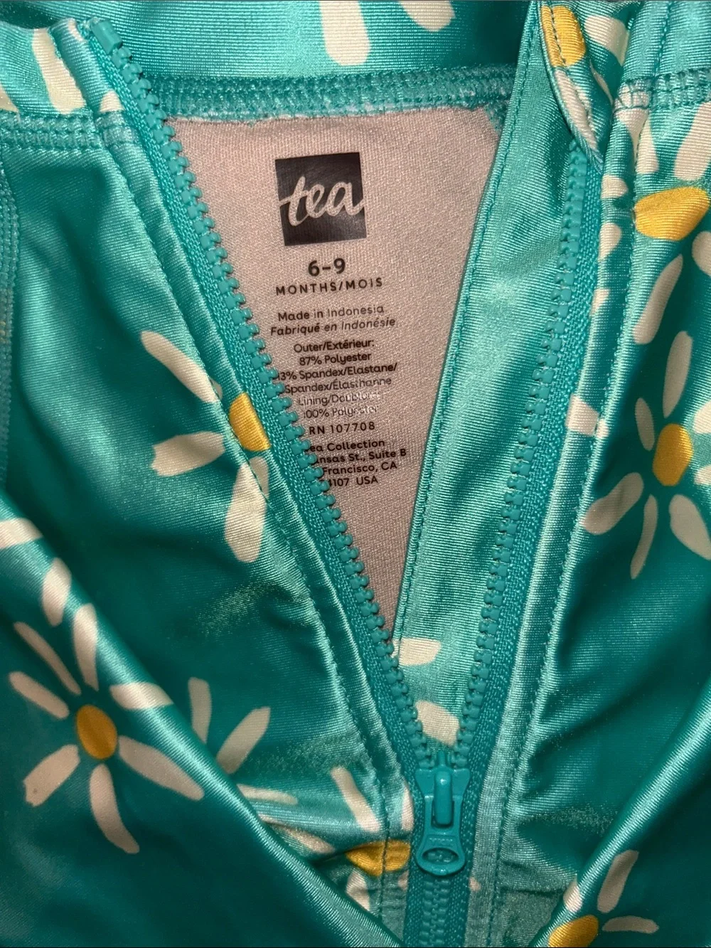Tea Collection Rash Guard Ruffle Baby Swimsuit